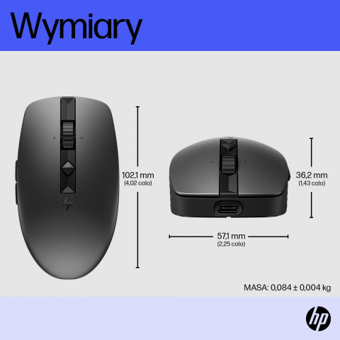 Mysz HP 715 Rechargeable Multi-Device Bluetooth Mouse-EURO - Galeria zdjęcie 10