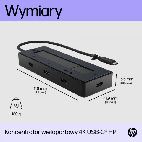 HP 4K USB-C Multiport Hub (EU) - Galeria zdjęcie 6