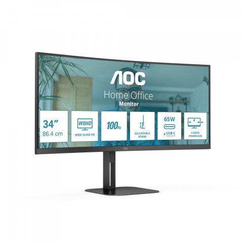 MONITOR AOC LED 34" CU34V5C/BK - Galeria zdjęcie 1