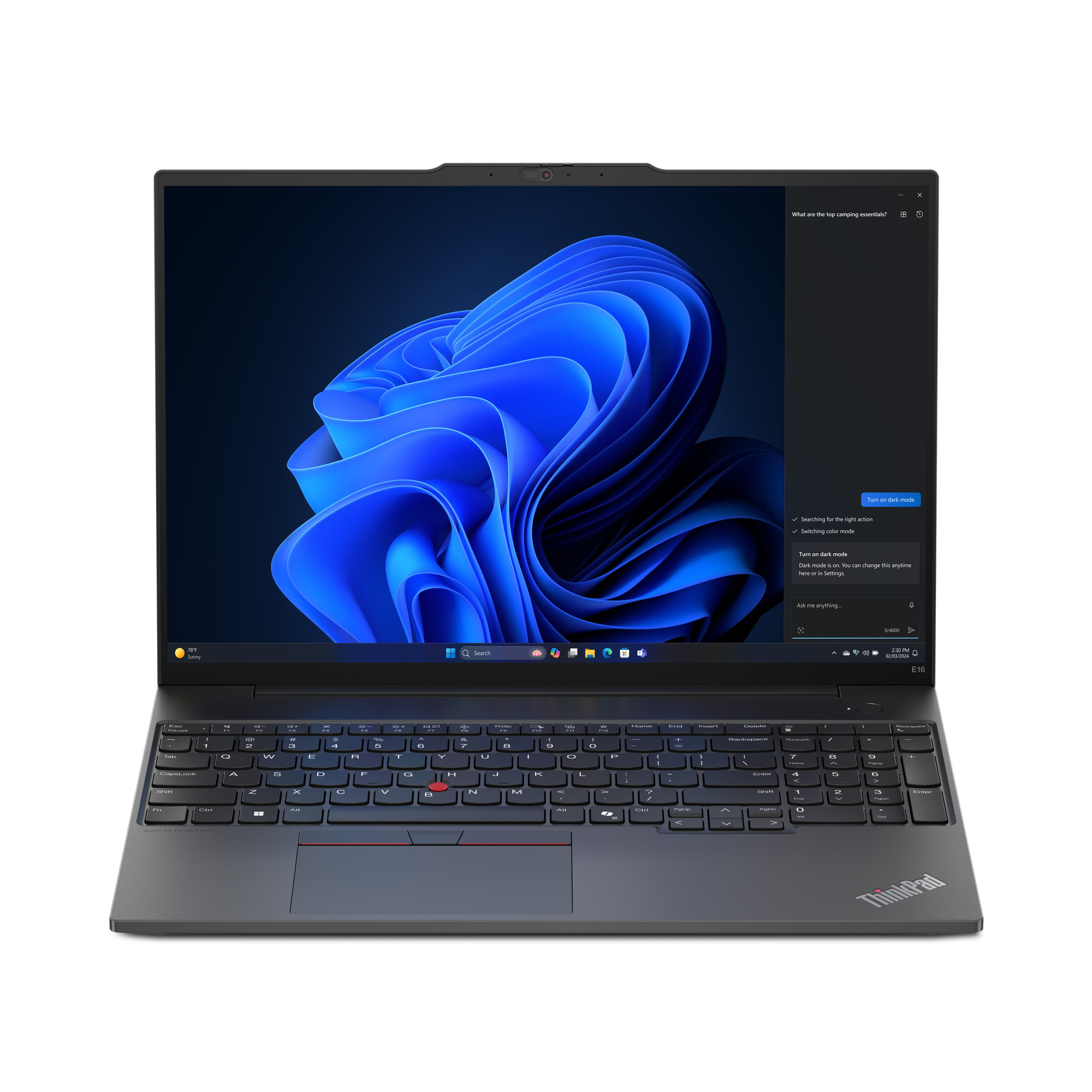 Lenovo ThinkPad E16 G2 Core Ultra 5 125U 16.0"WUXGA IPS 300nits AG 16GB DDR5 SSD512 Arc 57Wh W11Pro 3Y OnSite Graphite Black - zdjęcie 1