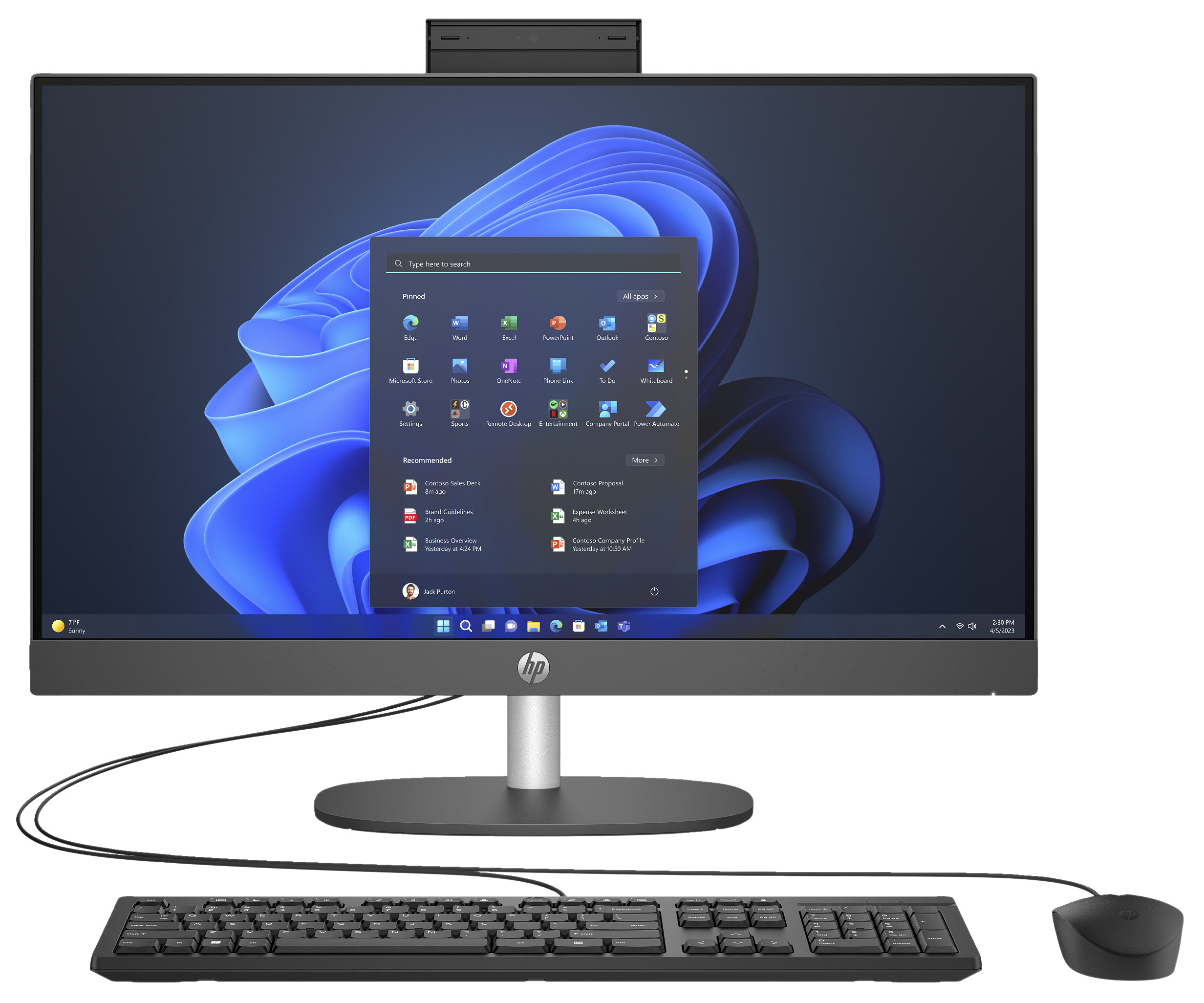 Zdjęcia - Komputer stacjonarny HP AIO  240 G10 i5-1335U 23,8"FHD 250nits AG 8GB DDR4 3200 SSD512 Intel Iri 